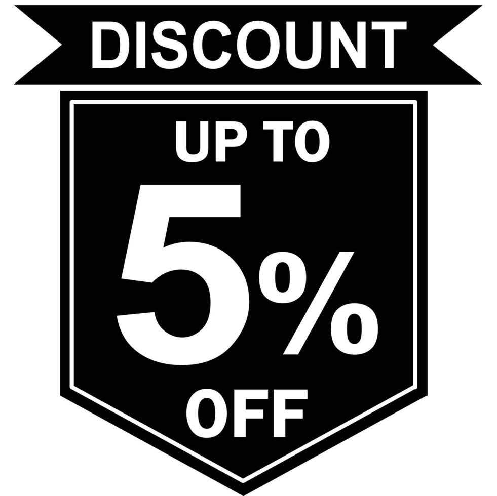 Special offer 5 percent discount, 5 percent discount sign icon. Sale symbol. Discount offer, Special offer label free vector