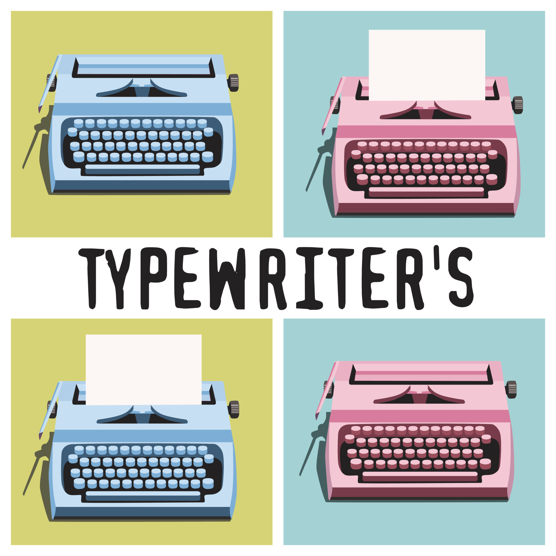 Typewriter Font Clipart