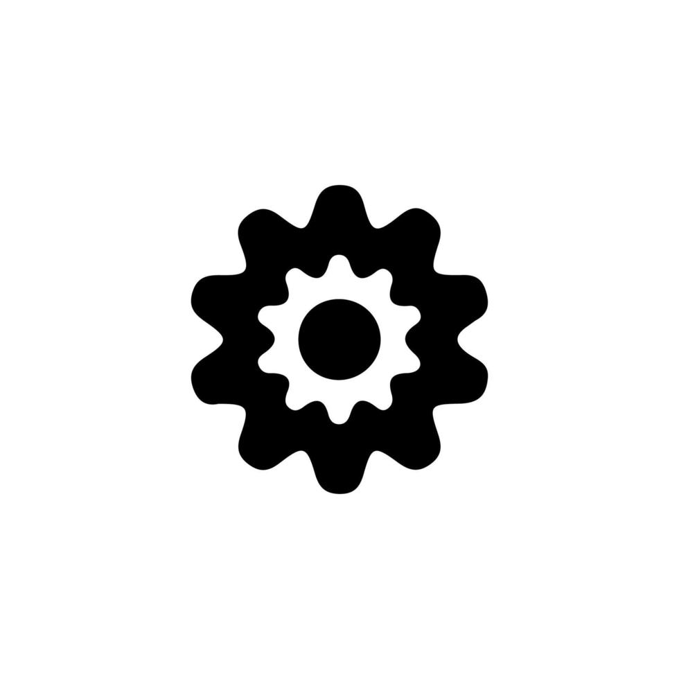 Settings icon with additional gears icon, vector illustration.