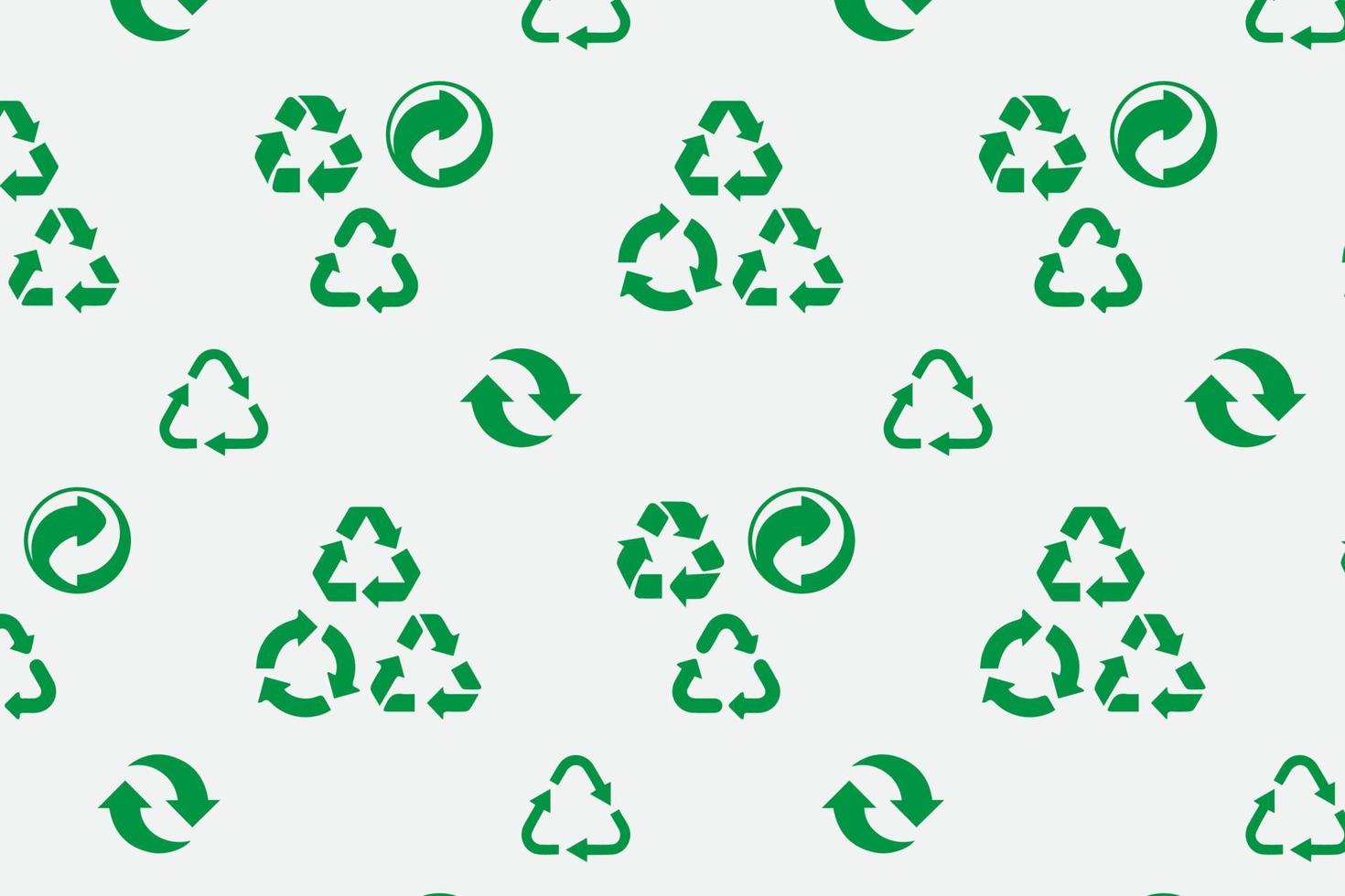 Recycling Pattern. Endless Background. Seamless. vector