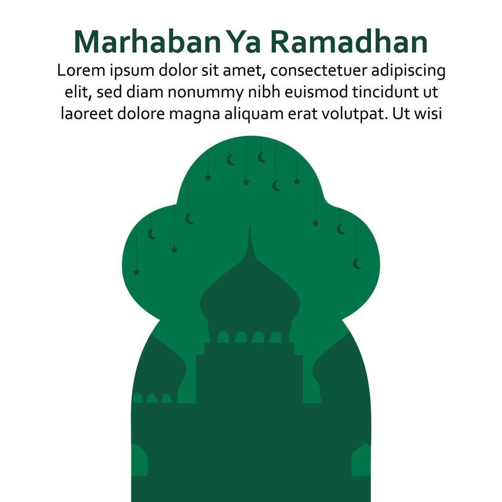 Ramadan Social Media Post design. A good template for advertising on social media. Perfect for social media posts, background, and web banner internet ads vector