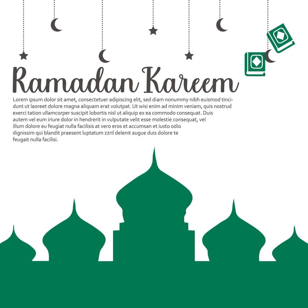 Ramadan Social Media Post design. A good template for advertising on social media. Perfect for social media posts, background, and web banner internet ads vector