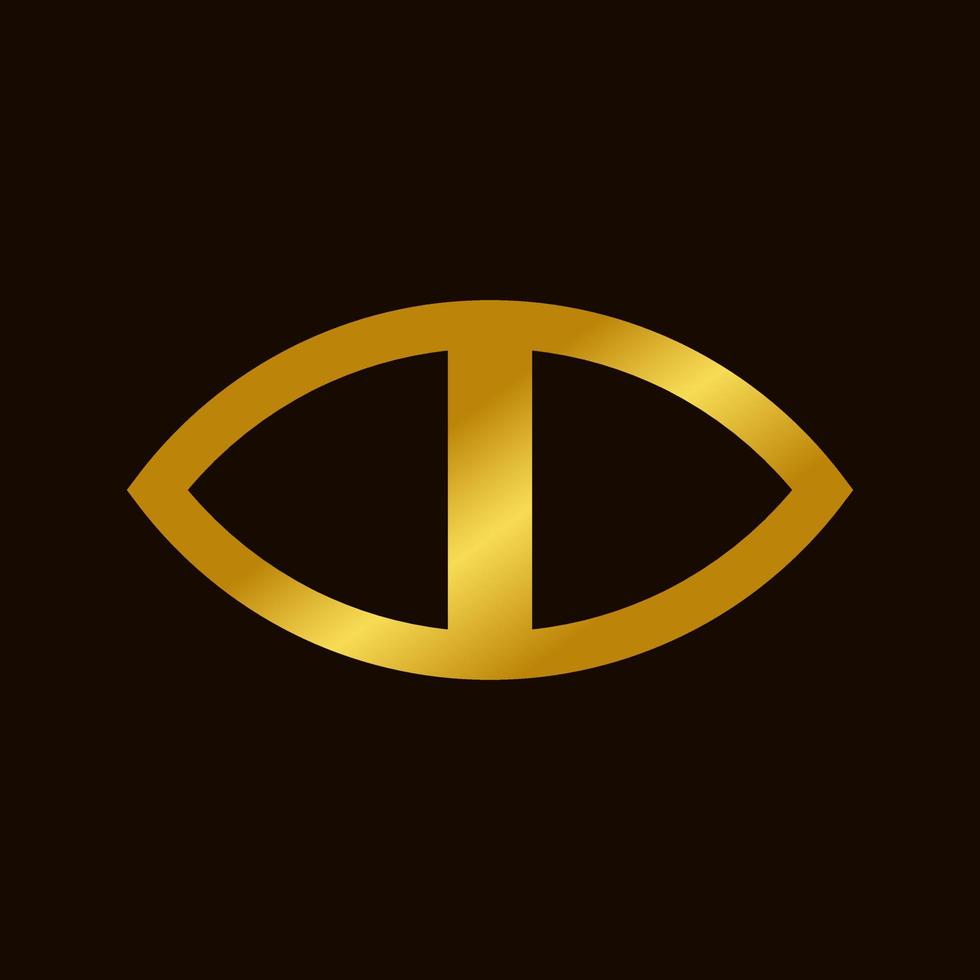inicial yo ojo logo vector