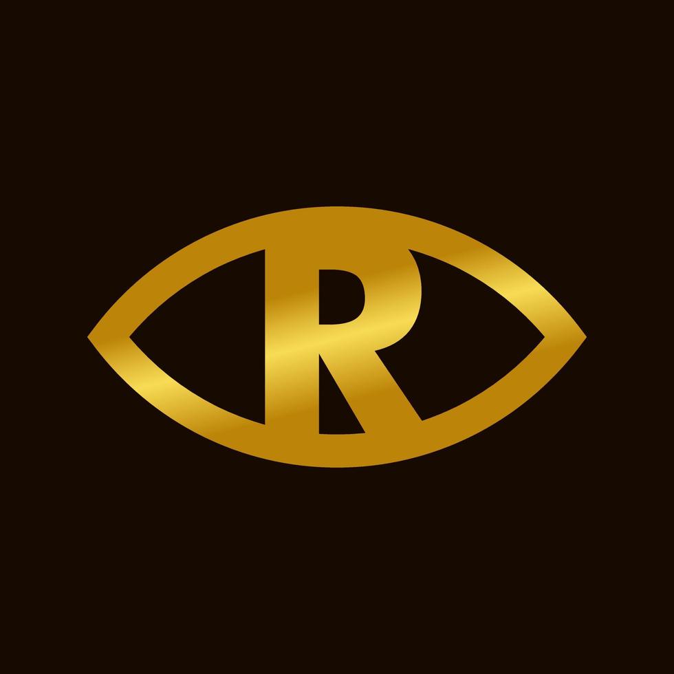 Initial R Eye Logo vector