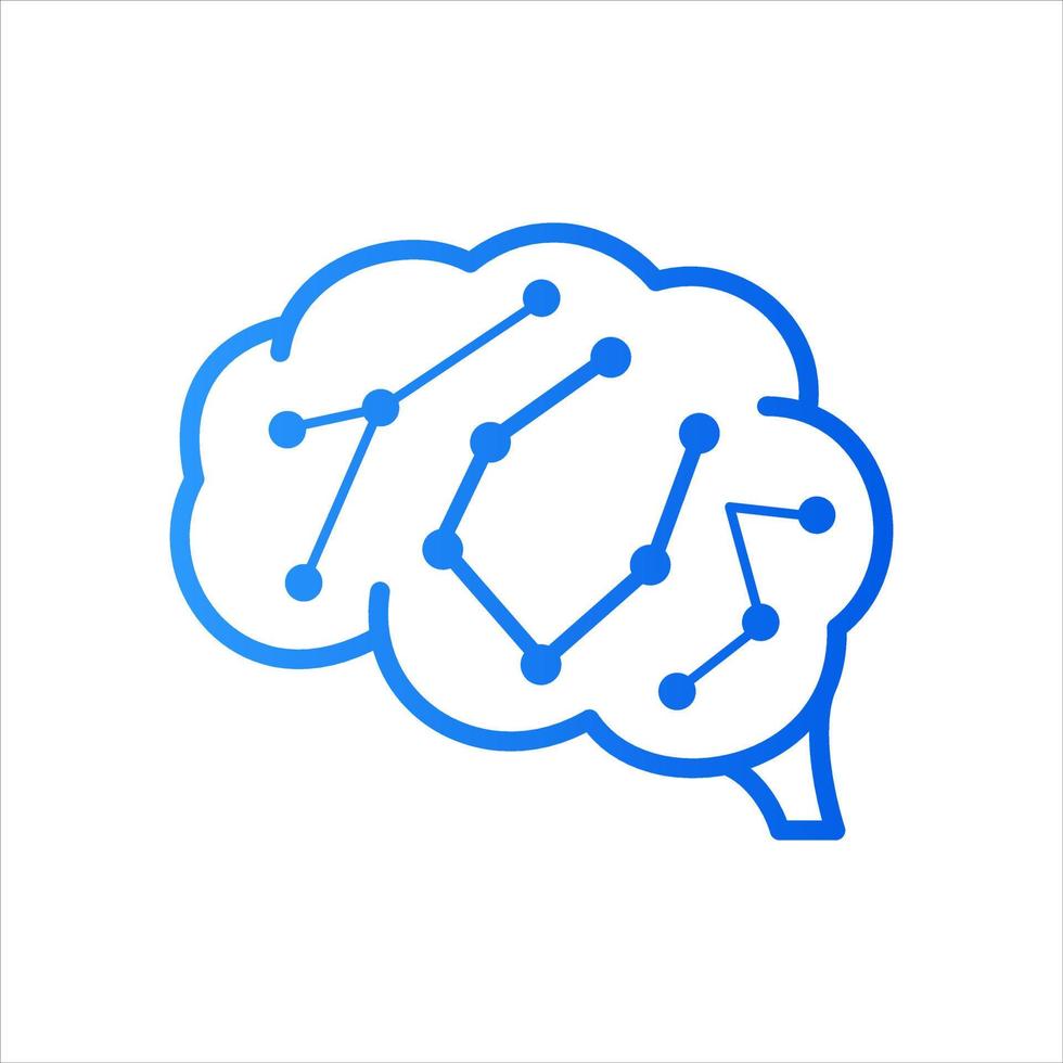 inicial tu circuito cerebro logo vector