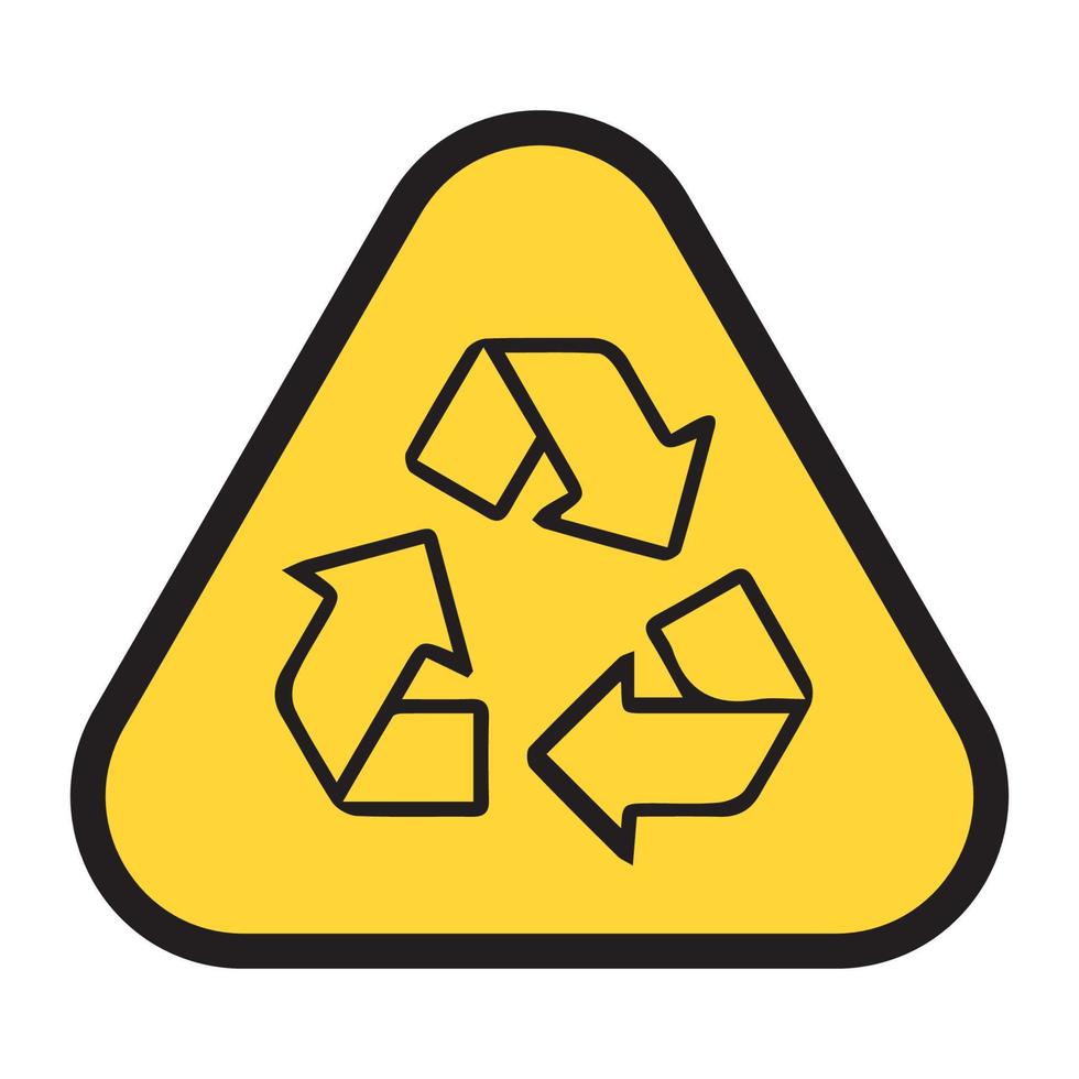 Recycle icon vector, sign, symbol. vector