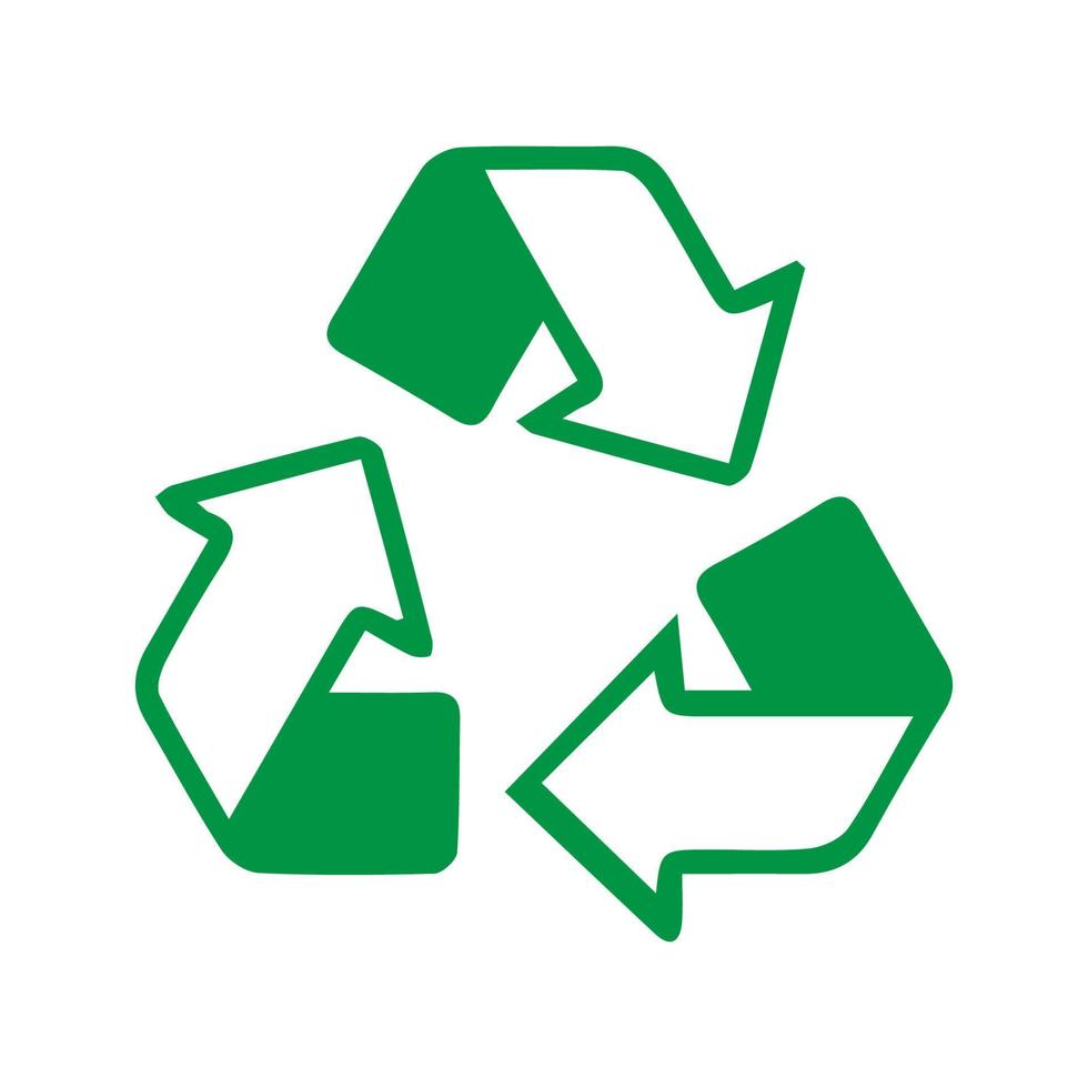 Recycle icon vector, sign, symbol. vector