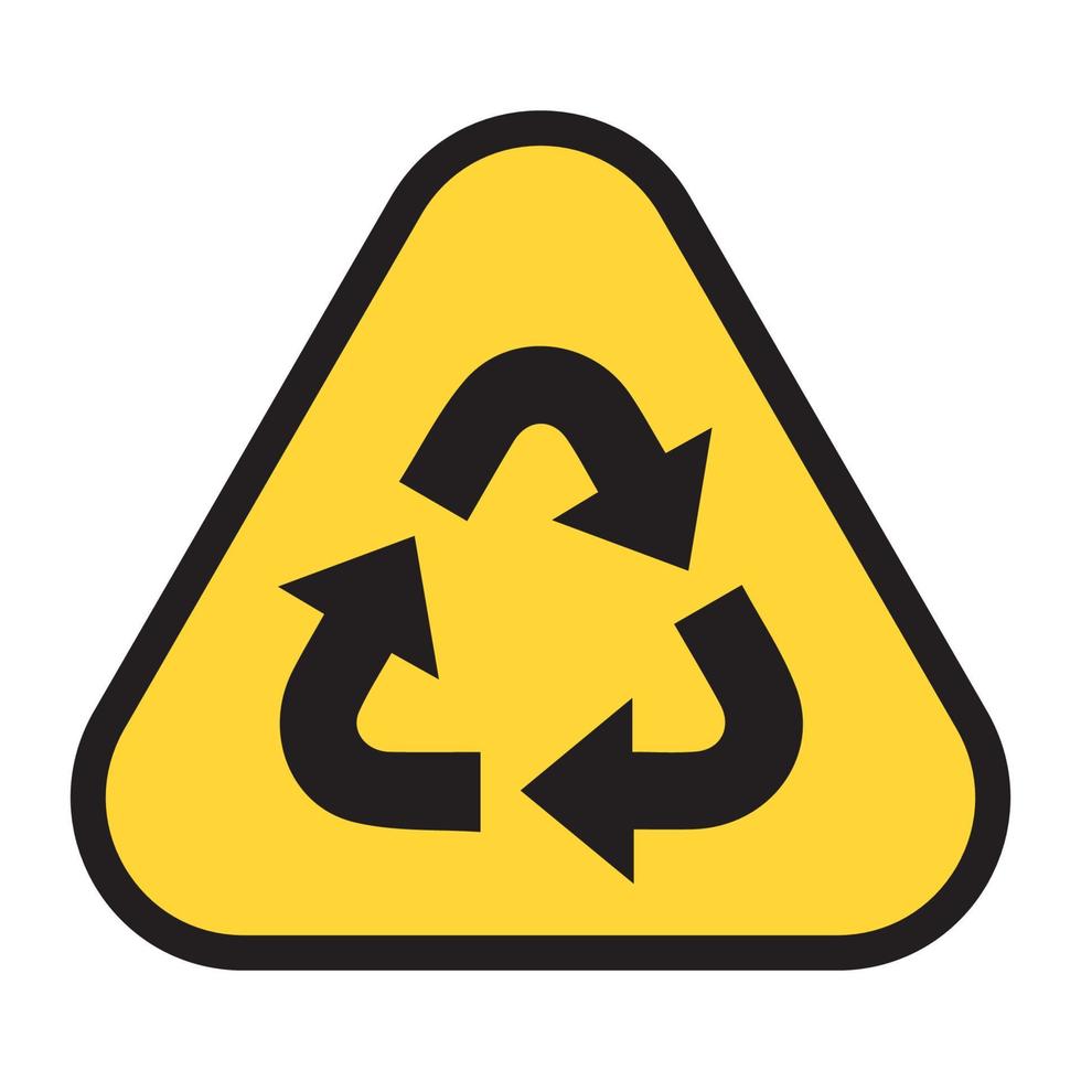 Recycle icon vector, sign, symbol. vector