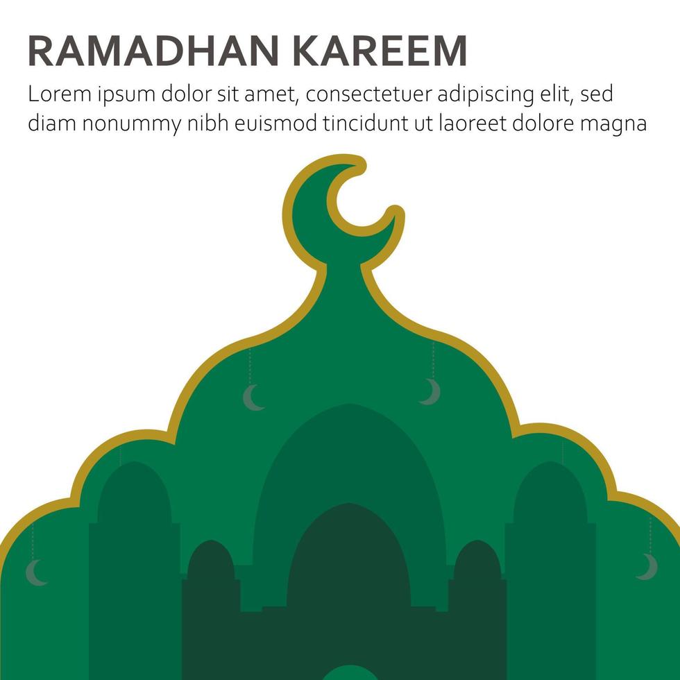 Ramadan Social Media Post design. A good template for advertising on social media. Perfect for social media posts, background, and web banner internet ads vector