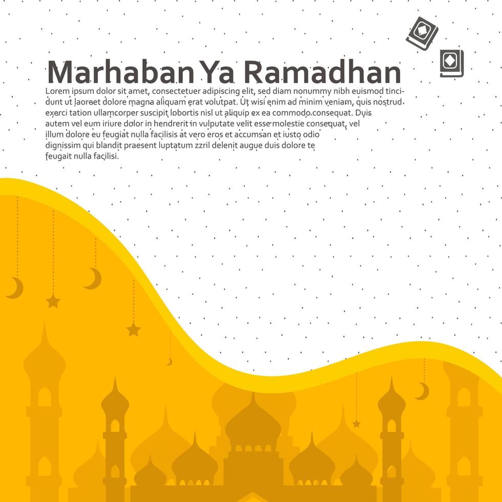 Ramadan Social Media Post design. A good template for advertising on social media. Perfect for social media posts, background, and web banner internet ads vector