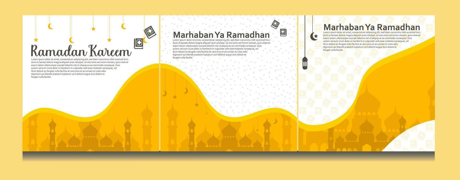 Ramadan Social Media Post design. A good template for advertising on social media. Perfect for social media posts, background, and web banner internet ads vector