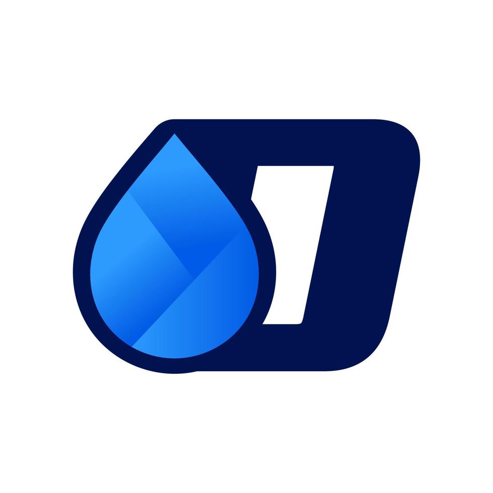Initial D Water Drop Logo vector