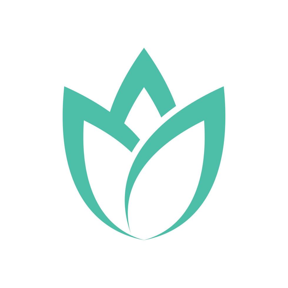 Modern Tulip Flower Logo vector