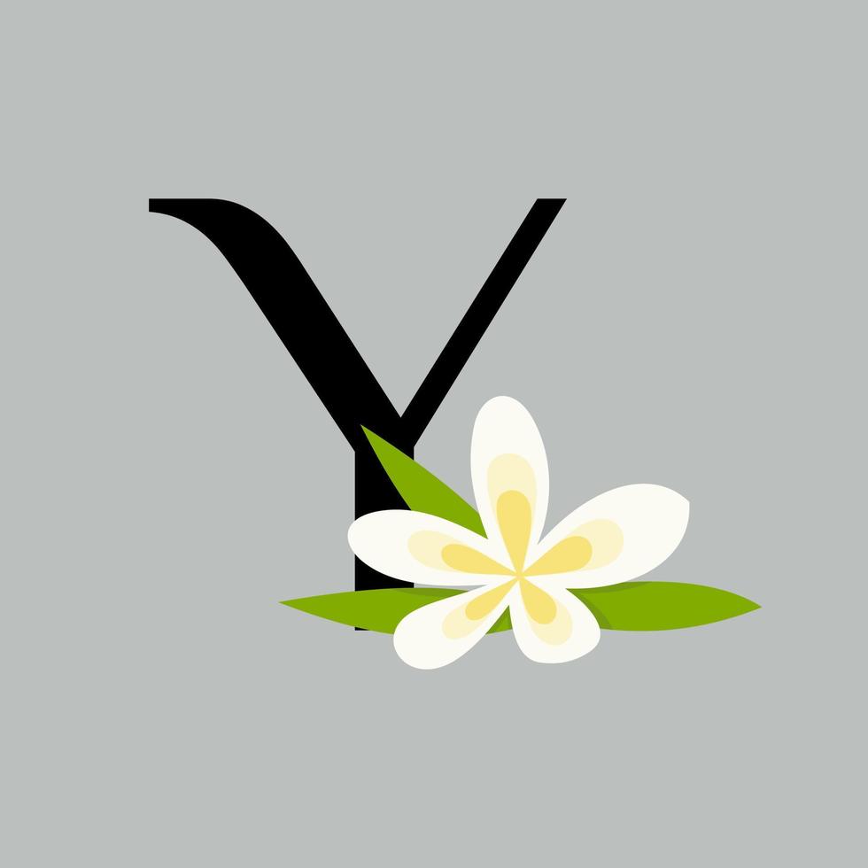 Initial Y Beauty Flower Logo vector