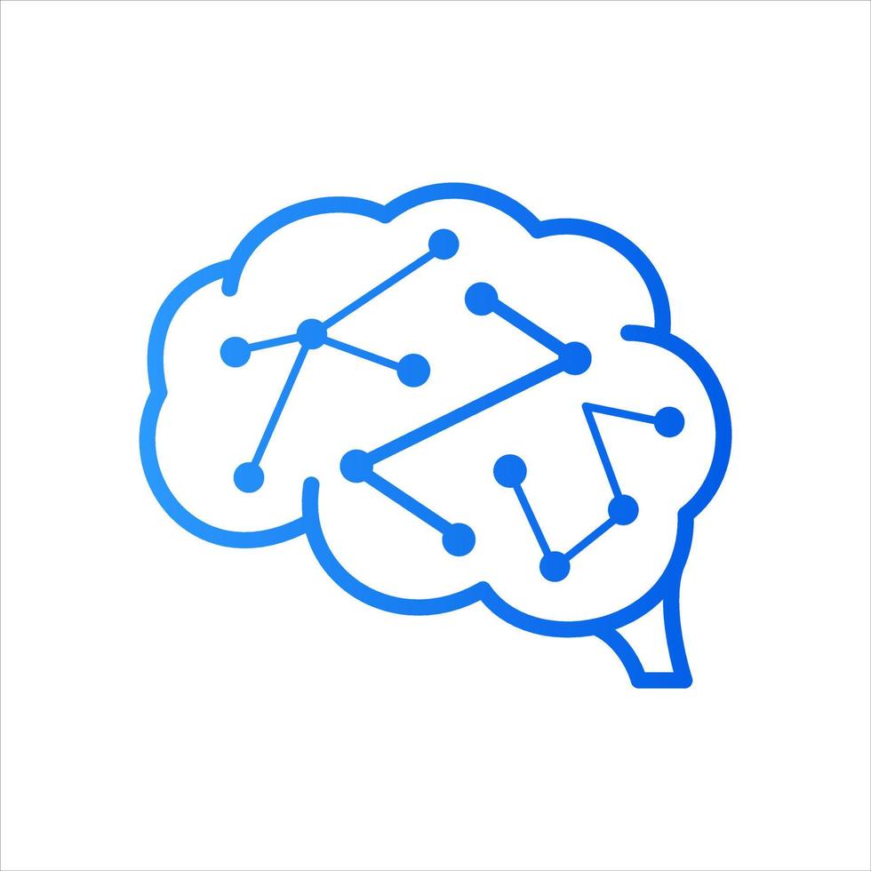 Initial Z Circuit Brain Logo vector