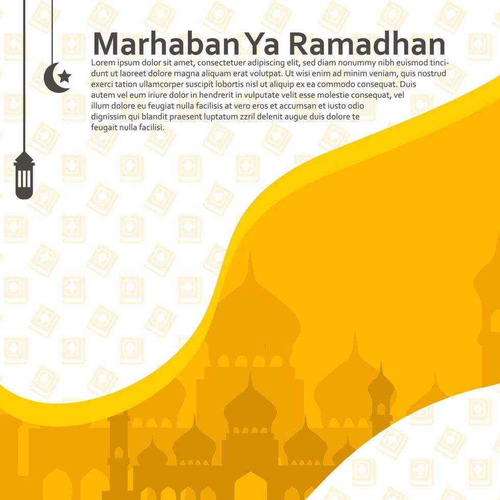 Ramadan Social Media Post design. A good template for advertising on social media. Perfect for social media posts, background, and web banner internet ads vector