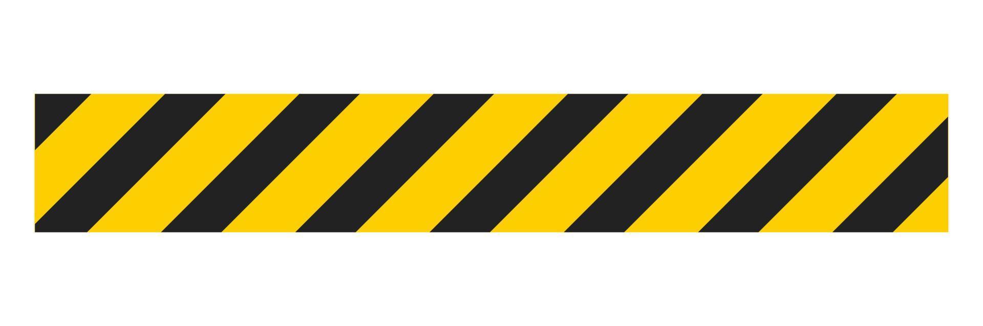 Caution tape set of yellow warning ribbons. Abstract warning lines for police, accident, under construction. Vector danger tape collection.