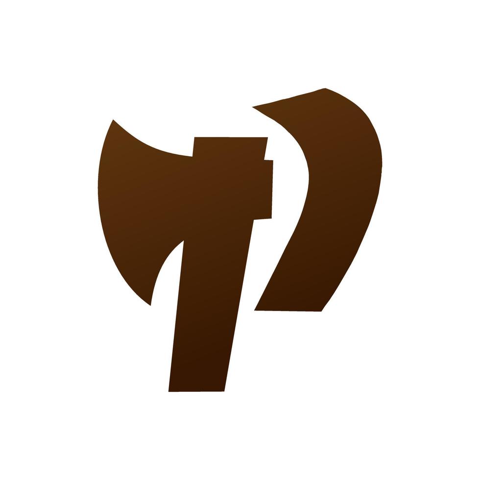 Initial P Ax Logo vector