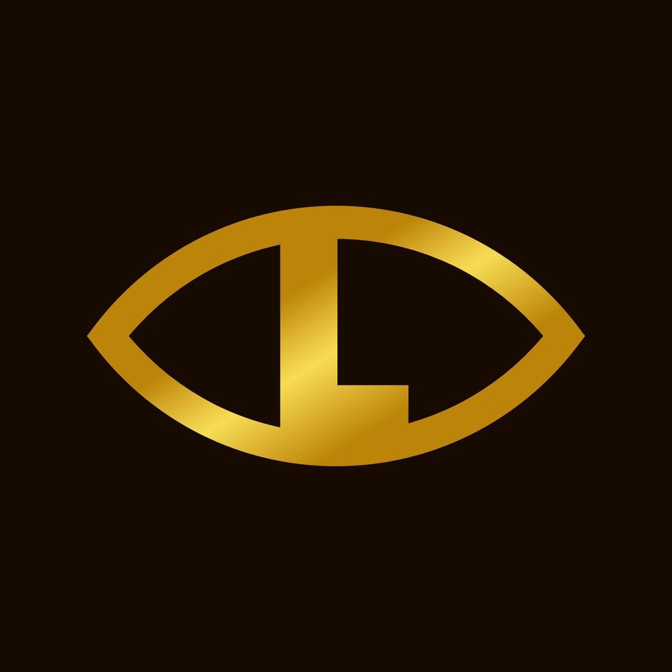 inicial l ojo logo vector