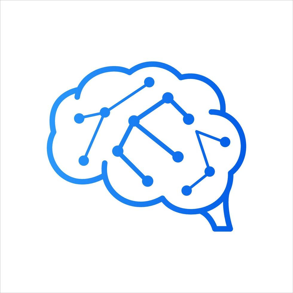 Initial E Circuit Brain Logo vector