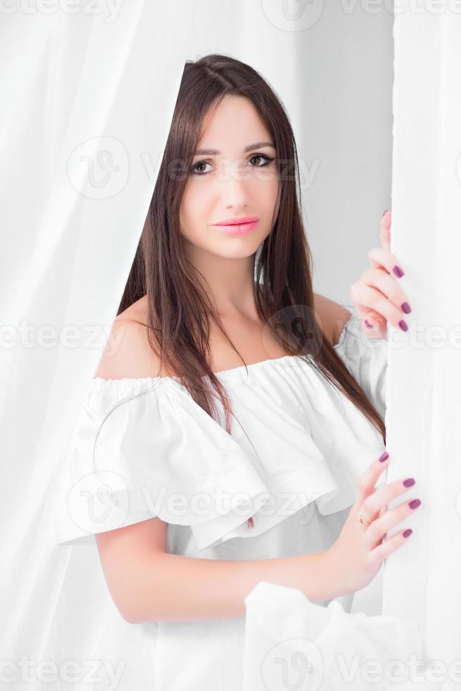 Portrait of a cute brunette photo
