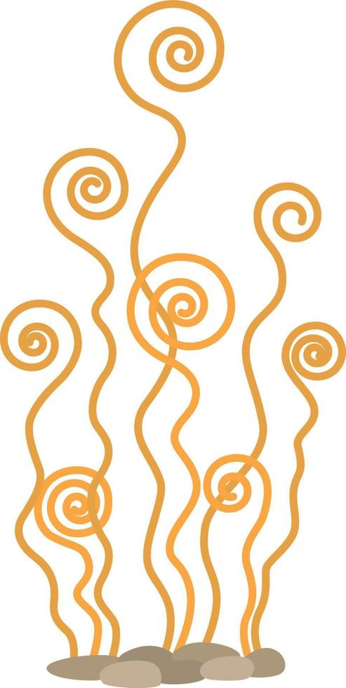 Sea plants, aquatic marine algae, seaweed vector