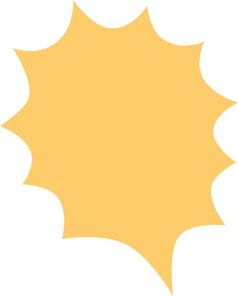 Empty empty yellow speech bubble vector