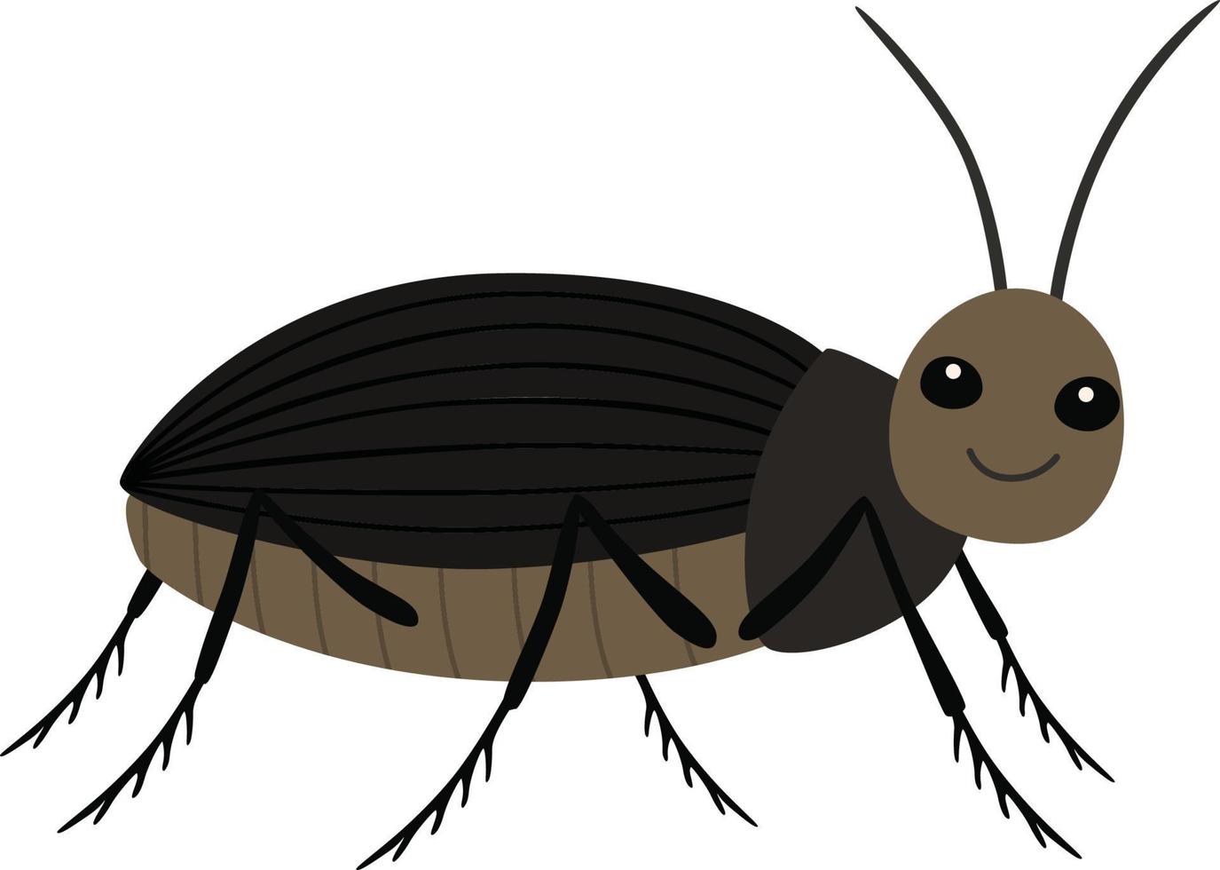 Black beetle illustration vector