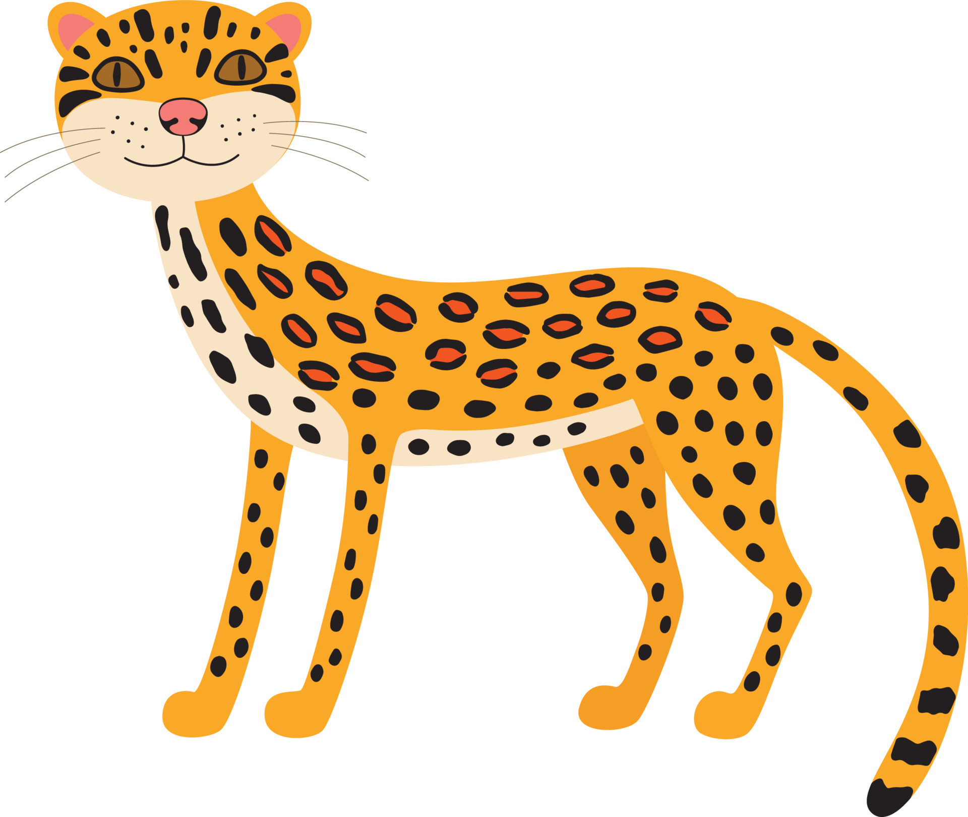 Cute animals ocelot. 20124343 Vector Art at Vecteezy