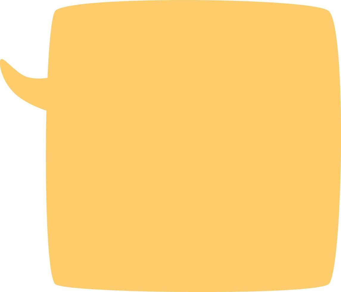 Empty empty yellow speech bubble vector