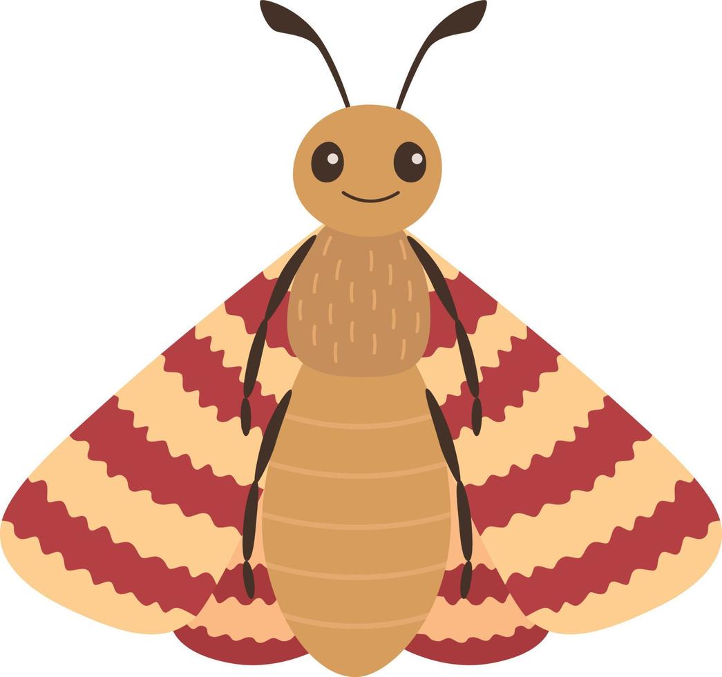 dibujos animados polilla insecto vector