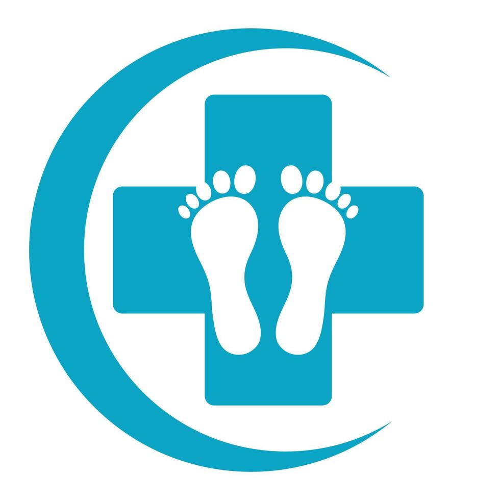 Foot care logo illustration. vector