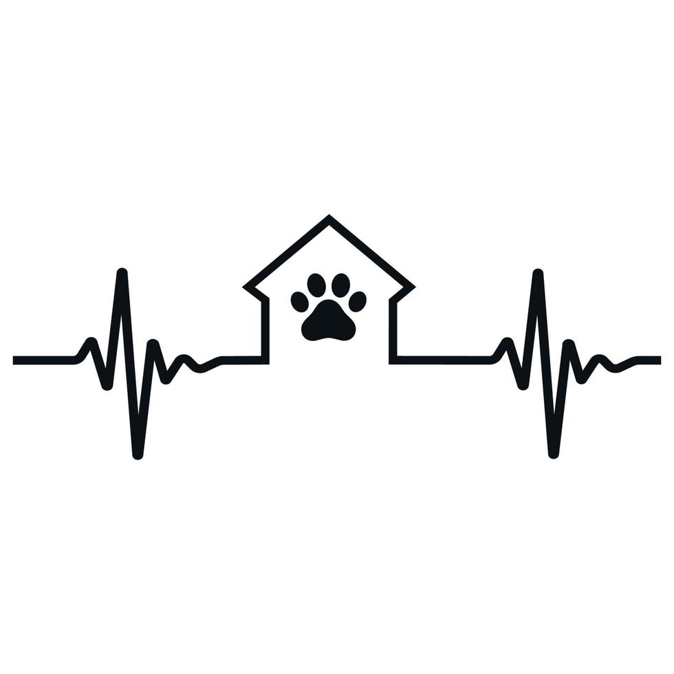 Veterinary clinic logo illustration. vector