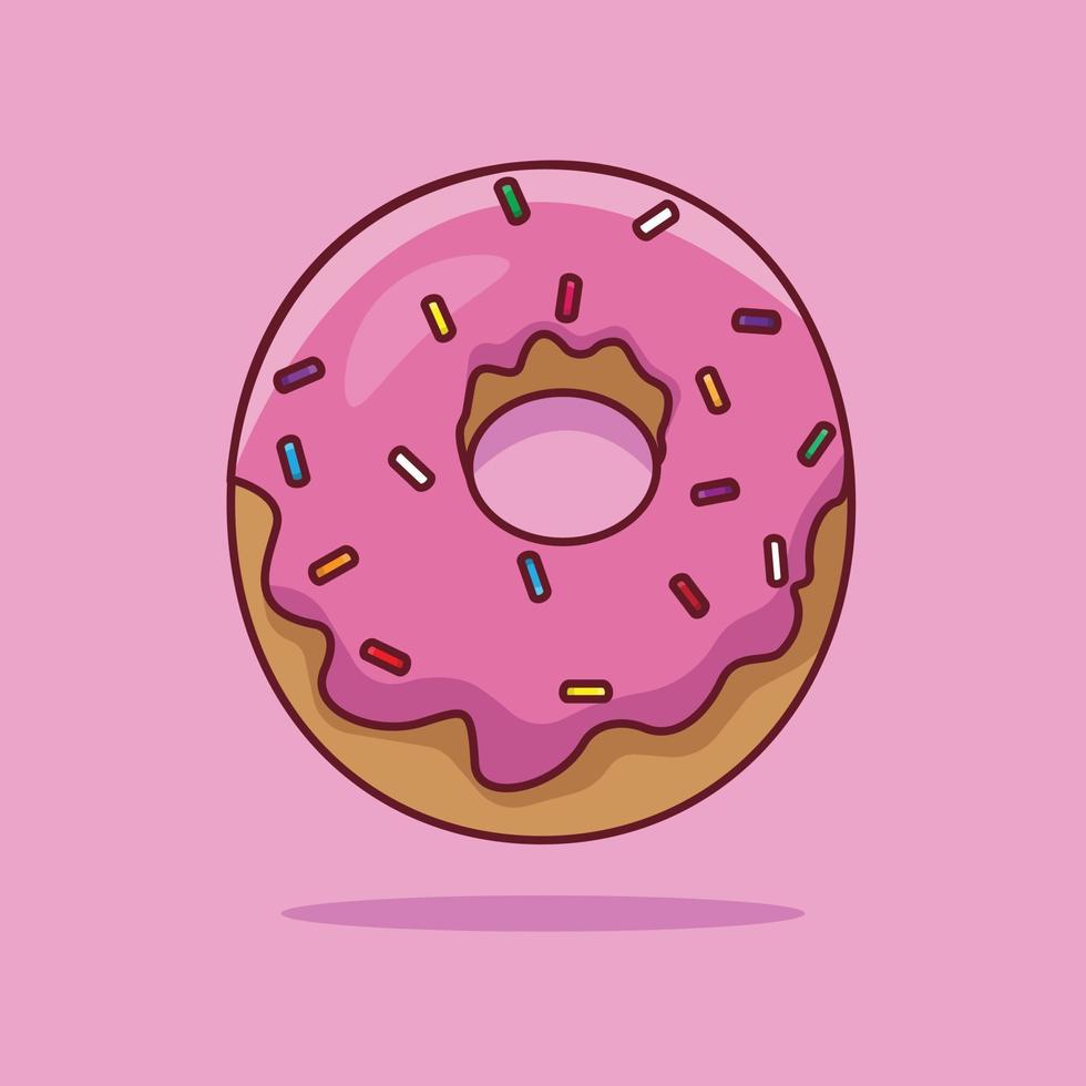 gratis vector icono rosquilla dibujos animados ilustración