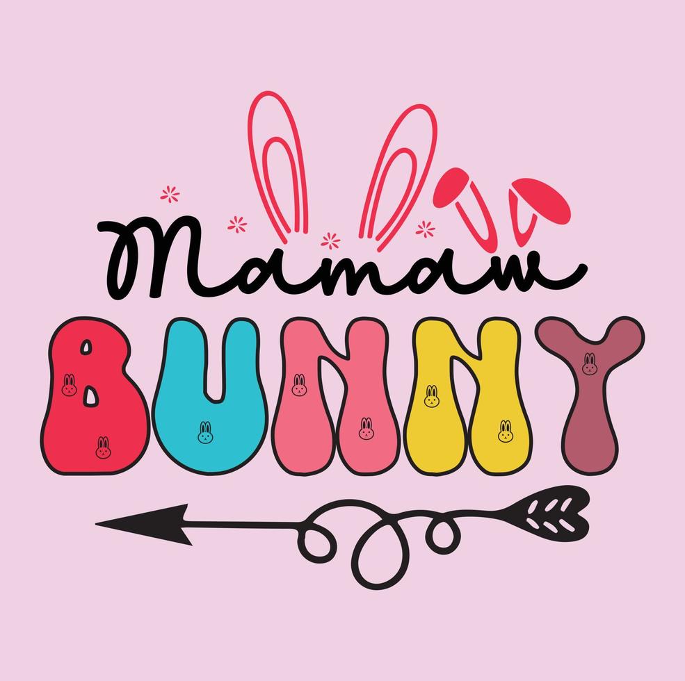 Easter bunny svg t-shirt design,Retro easter svg t-shirt design, Easter t-shirt design vector