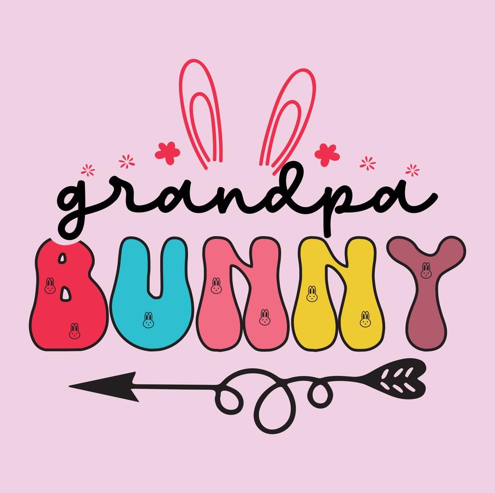 Easter bunny svg t-shirt design,Retro easter svg t-shirt design, Easter t-shirt design vector