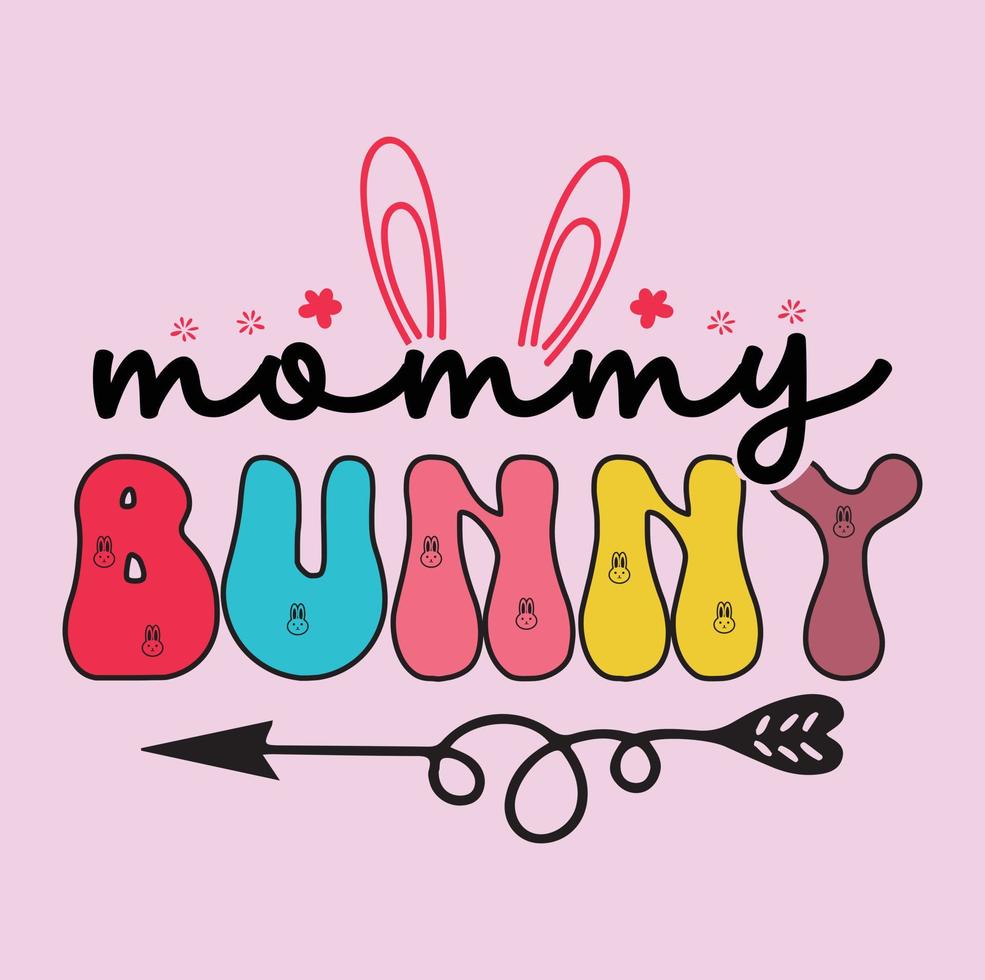 Easter bunny svg t-shirt design,Retro easter svg t-shirt design, Easter t-shirt design vector