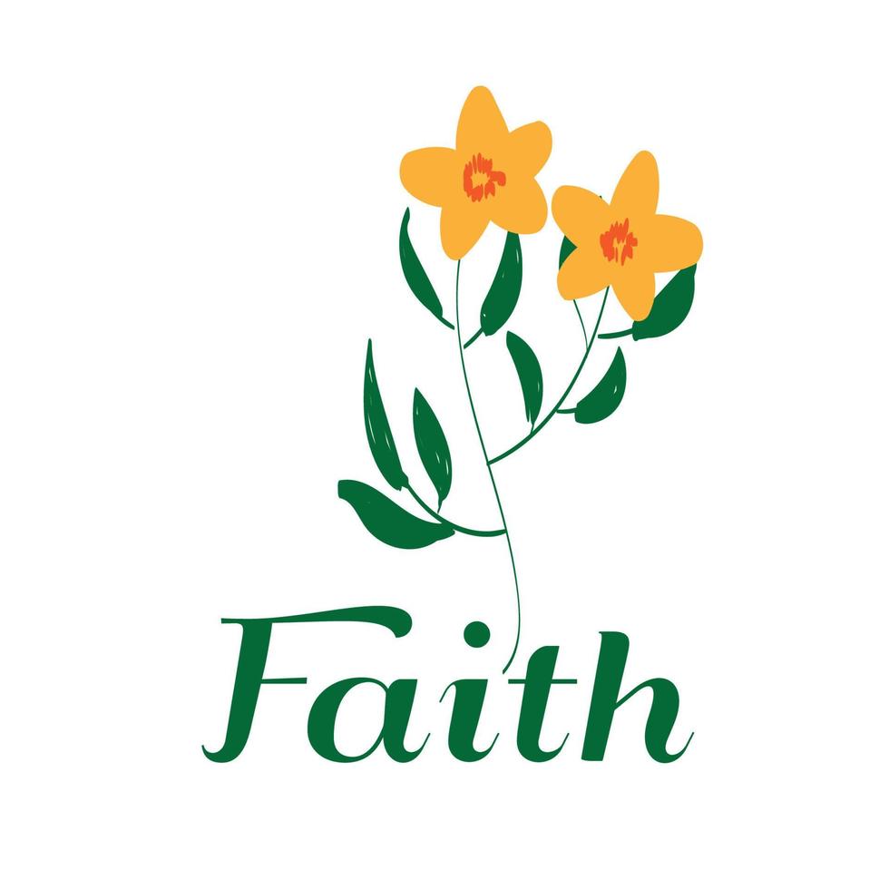 Christian Faith, Typography for print or use as poster, card, flyer or T Shirt vector