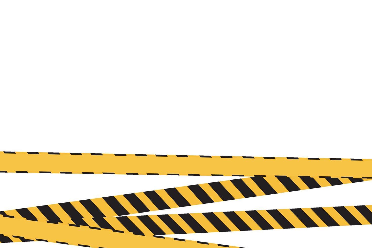 Crime stripe tape. Police danger caution yellow barrier vector. Not cross security lines. incident illustration, dangerous scene. criminal case on white background vector concept