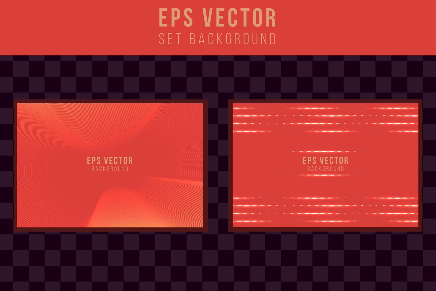 Set of abstract background design with red geometric elements vector