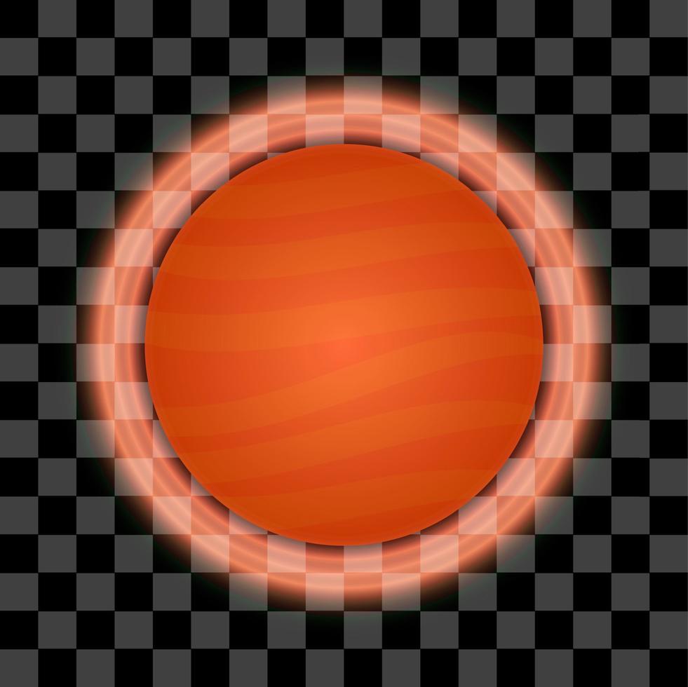 Red planet. Abstract solar system with planets and stars in orbit. Meteorite and comet. Space futuristic creative design. Vector illustration