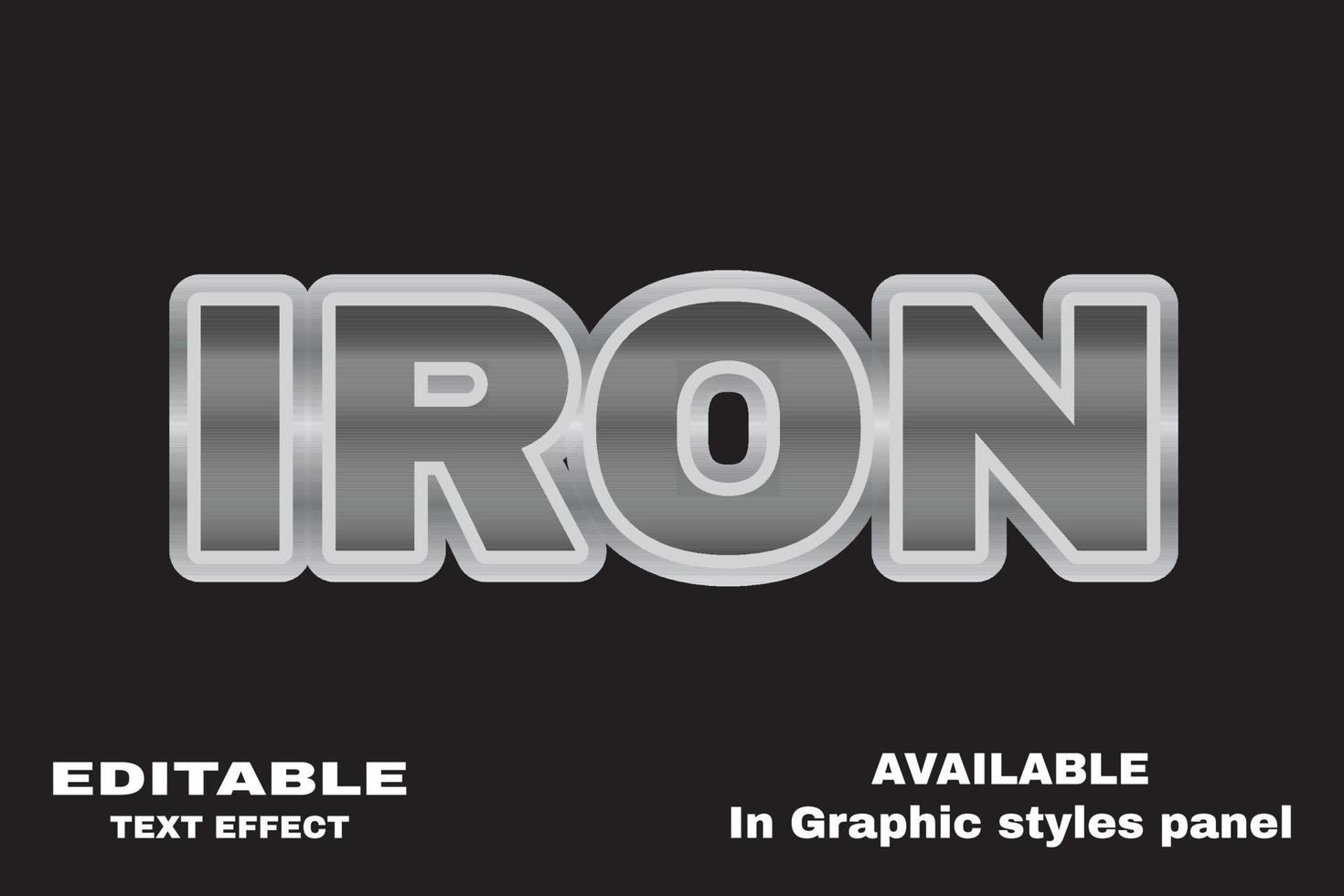 iron text effect vector