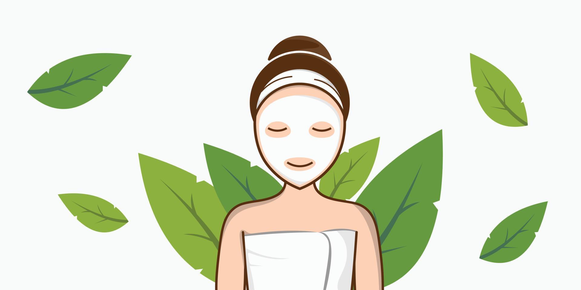 women and mask design illustration, people design illustration vector