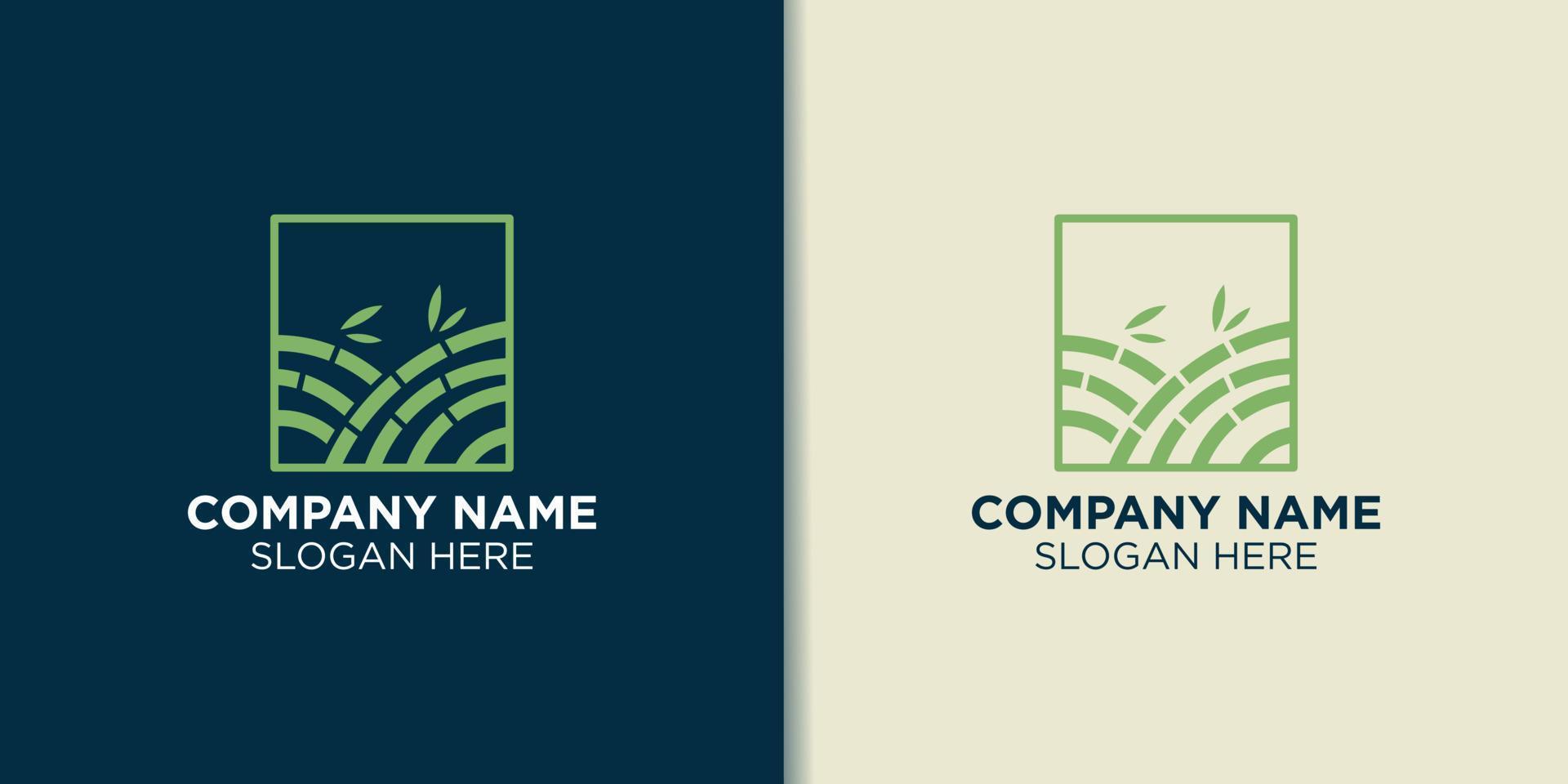 bamboo logo design vector, nature logo template vector