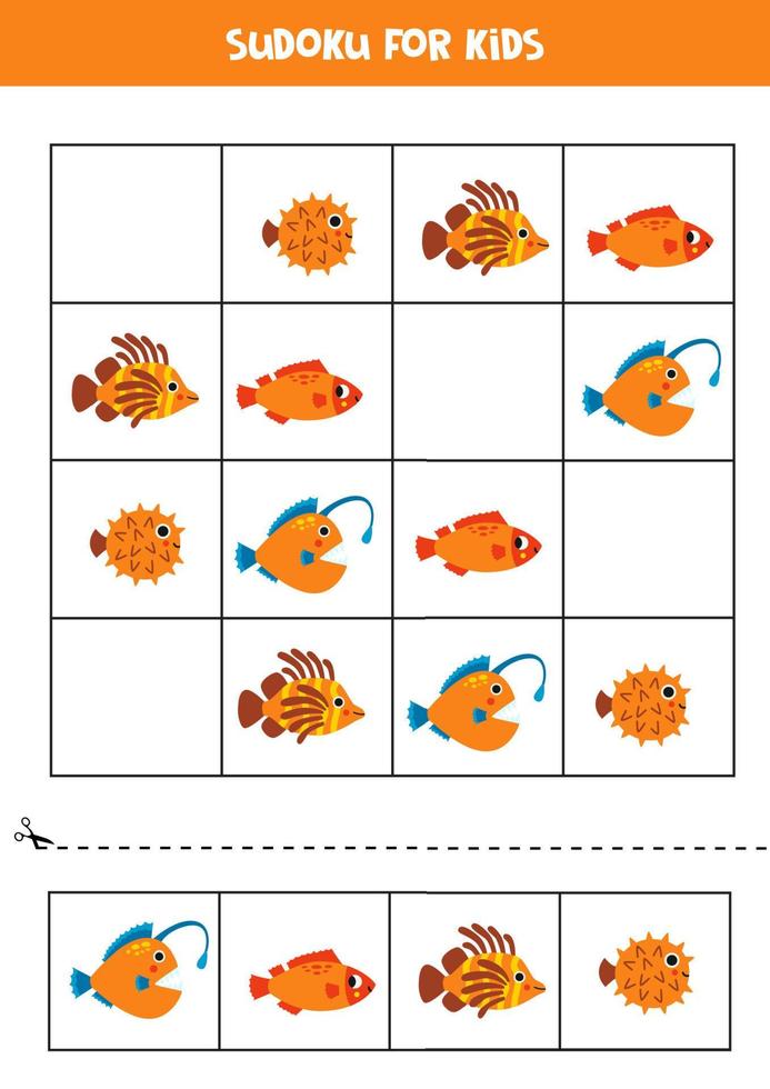sudoku per bambini con funghi. educativo gioco per bambini 25360422 Arte  vettoriale a Vecteezy