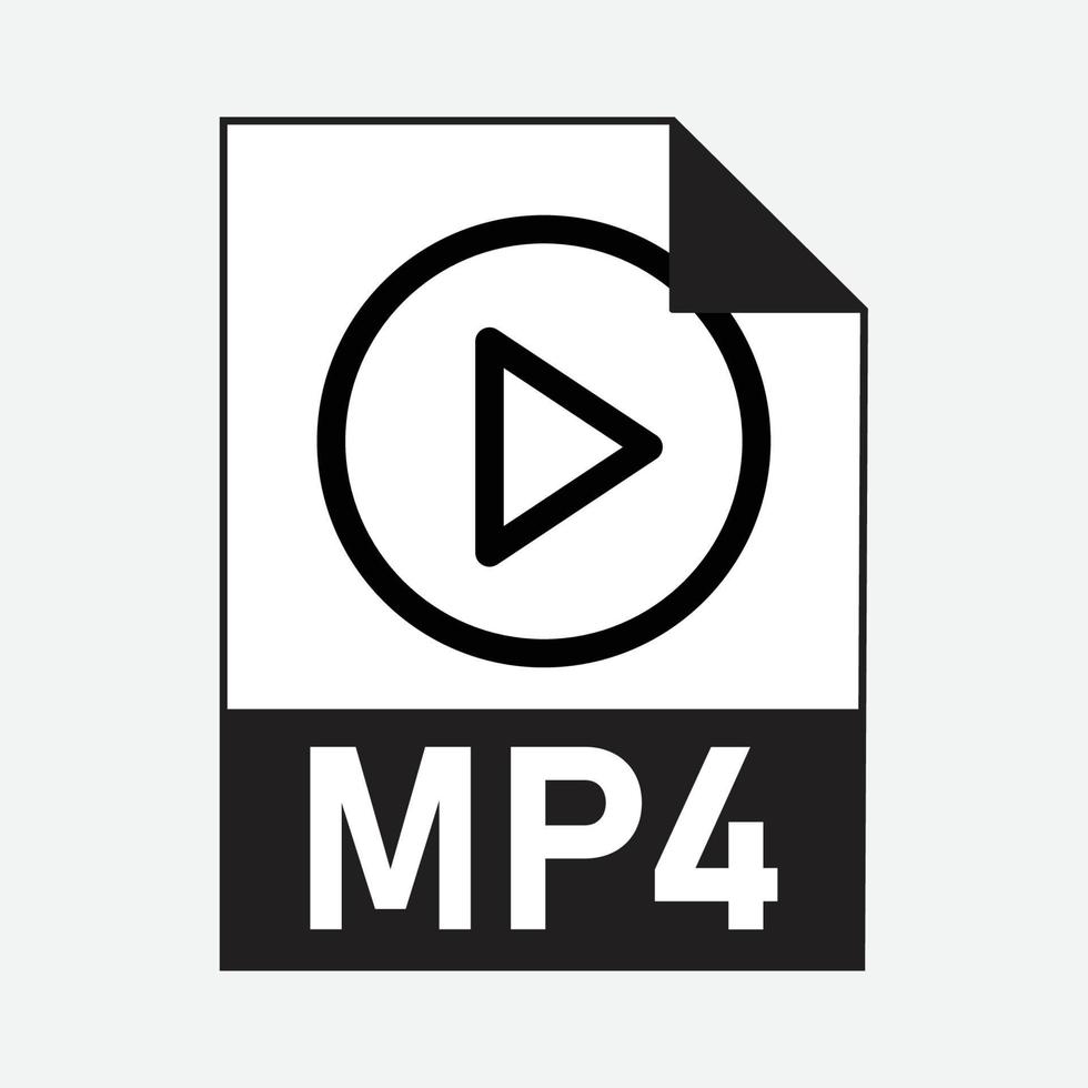 mp 4 4 vídeo archivo formatos icono vector