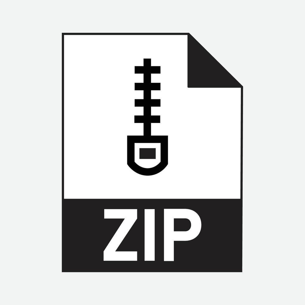 ZIP File Formats Icon Vector