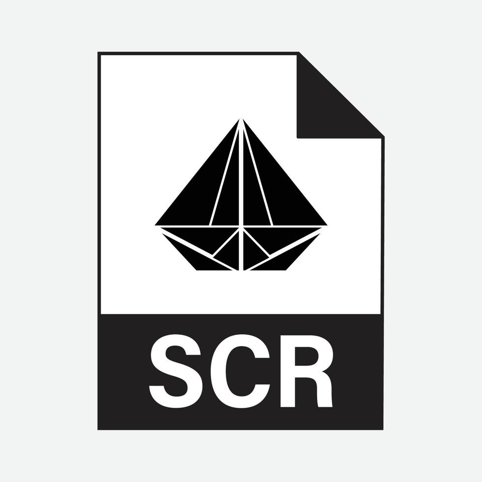 SCR File Formats Icon Vector