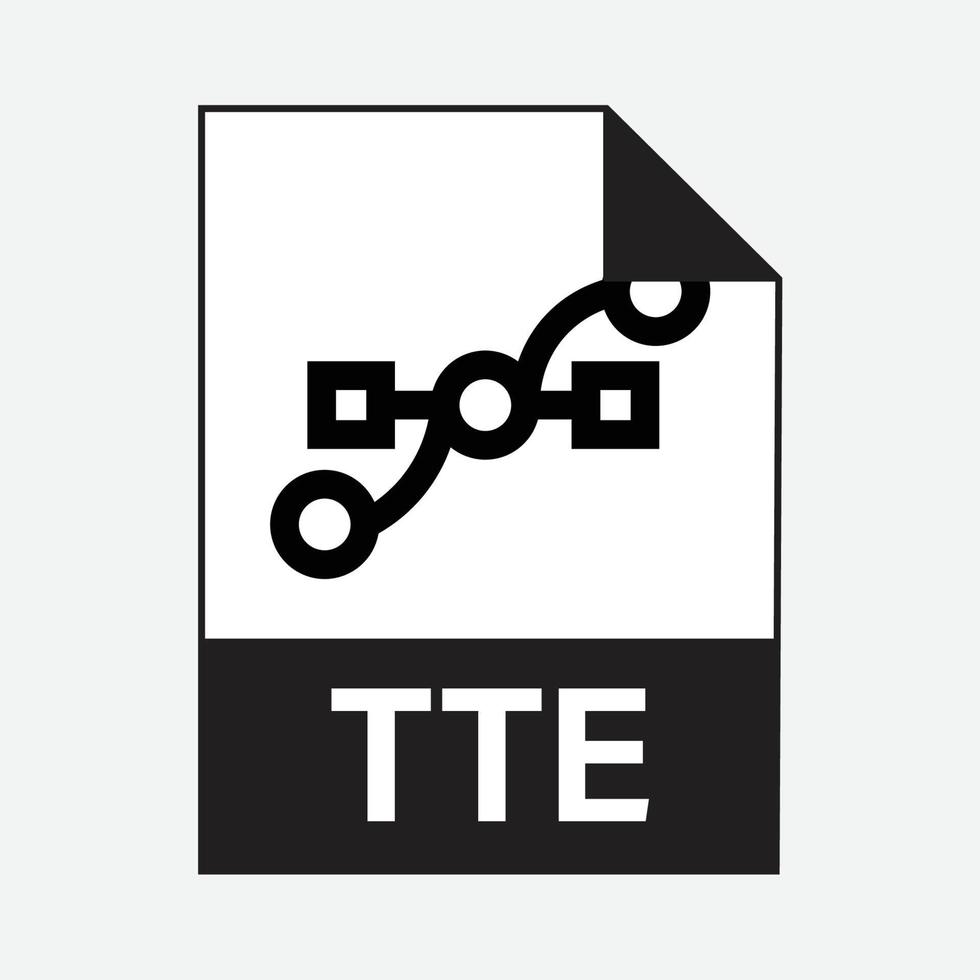 tte archivo extensión íconos vector