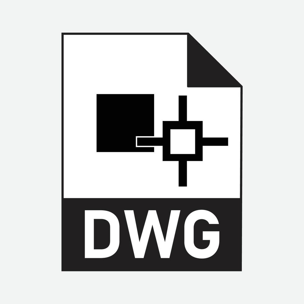 DWG File formats Icon vector